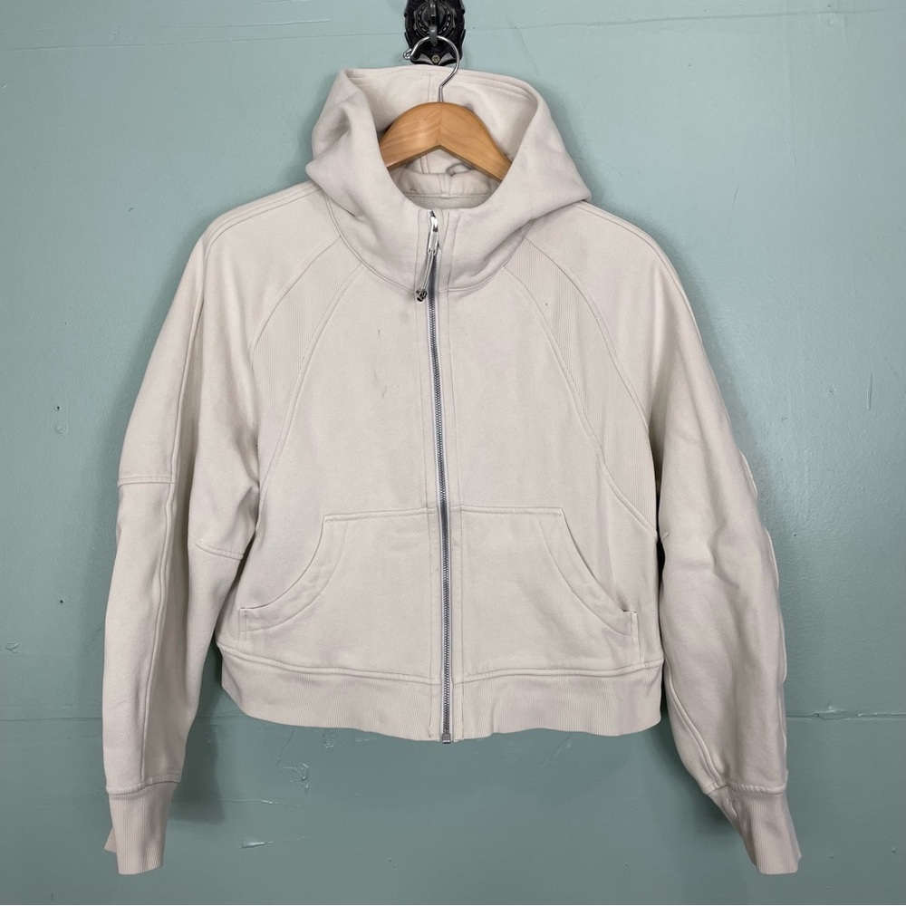 Lululemon Scuba Full Zip Hoodie Cream Size Medium Large Oversize